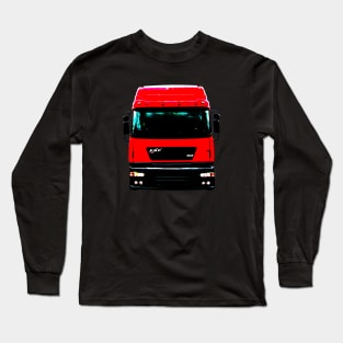 Classic ERF ECX lorry red high contrast Long Sleeve T-Shirt